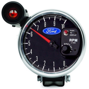 Autometer Ford 5in. 10K RPM Pedestal w/ Ext. Shift-Lite Tachometer Gauge