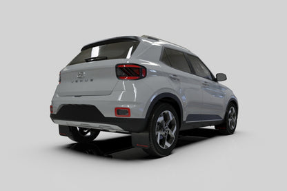 Rally Armor 20-26 Hyundai Venue Black Mud Flap Red Logo