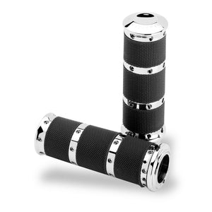 Performance Machine Handle Grip Set- XL Rubber 2K7 - Chrome