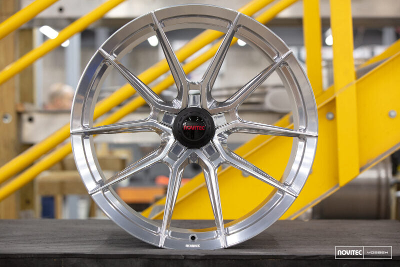 Vossen x Novitec NF10 20x9in - 5x114.3 BP - ET35 - Brushed Gloss Clear Mclaren 720 / 765 Front Wheel