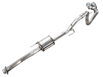 AWE Tuning 21-25 Ford F150 (14th Gen Reg Cab) Cat-Back Exhaust - 4.5in Dual Side Exit Chrome Tips