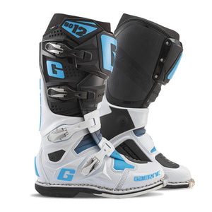 Gaerne SG12 Limited Edition Boot Black/White/Carolina Blue - Size 8