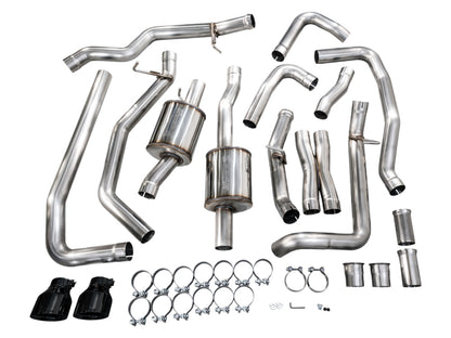AWE Tuning 2025+ RAM 1500 RHO 3.0 I6 TT 0FG Dual Rear Exit Cat-Back Exhaust - Diamond Black Tips