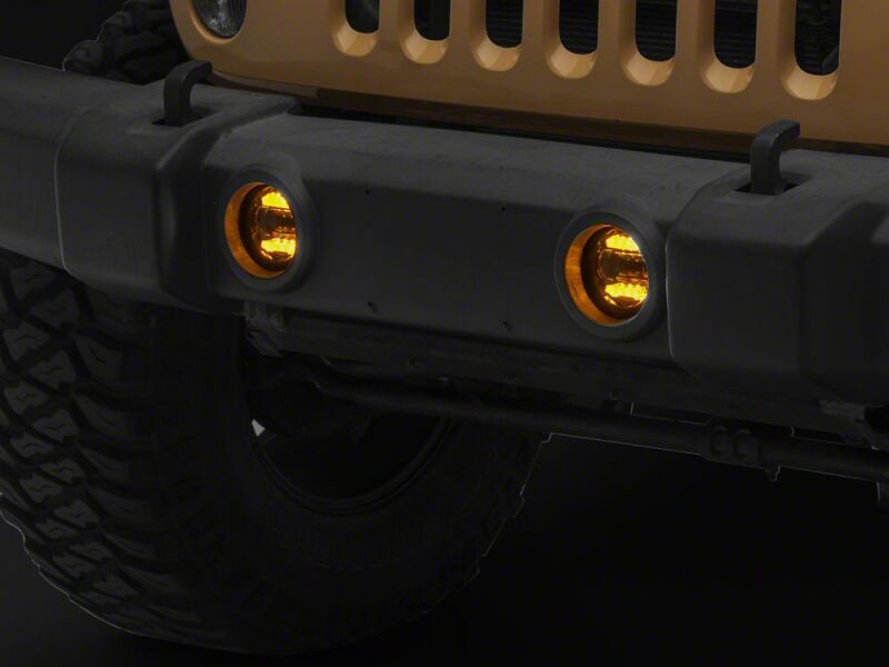 Raxiom 07-18 Jeep Wrangler JK Axial Series LED Angel Eye Fog Lights- Amber and White
