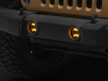 Raxiom 07-18 Jeep Wrangler JK Axial Series LED Angel Eye Fog Lights- Amber and White