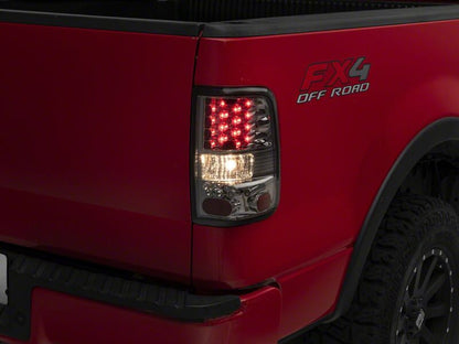 Raxiom 04-08 Ford F-150 Styleside LED Tail Lights- Chrome Housing- Smoked Lens