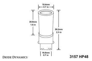 Diode Dynamics 3157 LED Bulb HP48 LED - Amber (Pair)