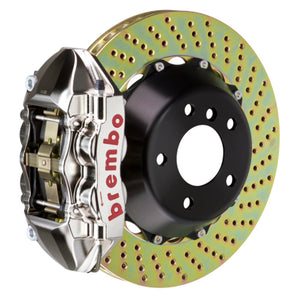 Brembo 05-08 7-Series (After 3/5 Prod) Rear GTR BBK 4 Pist Billet 345x28 2pc Rotor Drilled- Nickel