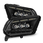 AlphaRex 13-14 Ford Mustang NOVA LED Proj Headlights Alpha-Blk w/Actv Light & Seq.Sig / SB DRL