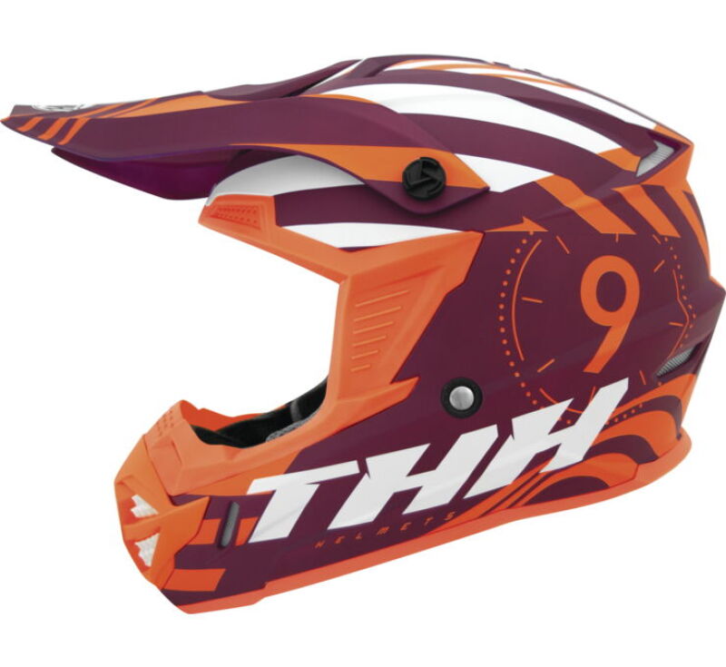 THH Helmets T730X Twister Purple/Orange Youth - Large