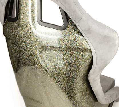 NRG FRP Bucket Seat ULTRA Edition - Large (Grey Alcantara/Pearlized Back)
