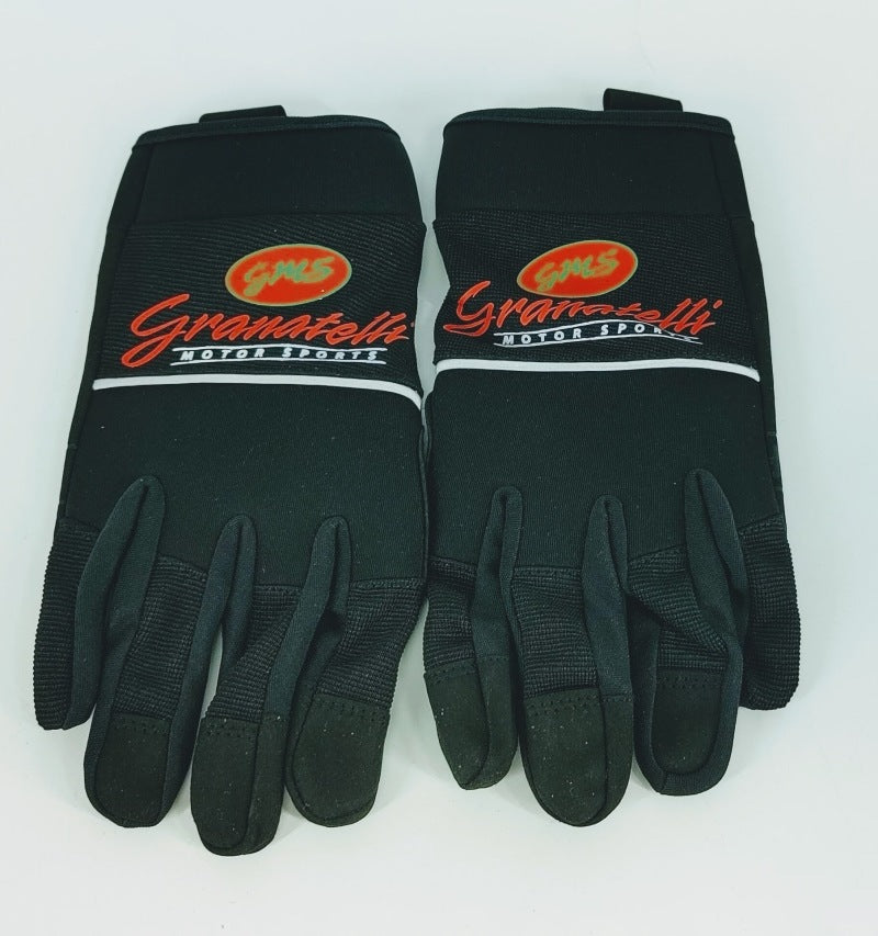 Granatelli X-Large Mechanics Work Gloves - Black w/Touch Screen Finger Tips & Granatelli Logo