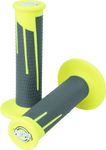 ProTaper Full Diamond Clamp-On Grips - Neon Yellow/Dark Gray