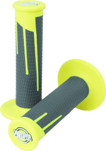 ProTaper Full Diamond Clamp-On Grips - Neon Yellow/Dark Gray