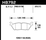 Hawk 15-20 Ford F-150 Rear DTC-60 Brake Pads