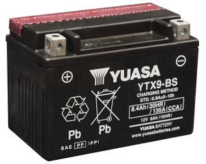 Yuasa YTX9-BS Maintenance Free AGM 12 Volt Battery (Bottle Supplied)