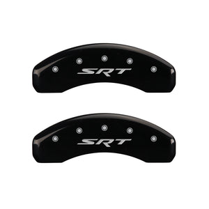 MGP 4 Caliper Covers Engraved Front & Rear SRT Black finish silver ch