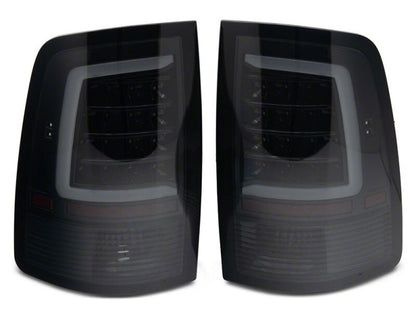 Raxiom 09-18 Dodge RAM 1500 Axial Series LED Tail Lights- Black Housing- Smoked Lens