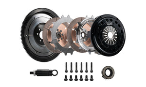 DKM Clutch 00-06 BMW M3 215mm Ceramic Twin Disc MRX Clutch Kit w/Flywheel (850 ft/lbs Torque)