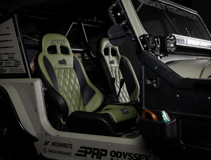 PRP EnduroCrawl Reclining Suspension Seat - Black/Orange Tweed - Passenger