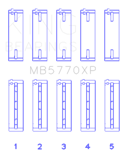 King Engine Bearings Nissan VK45DD/E/ VK50VE/ Vk56DE/VD (Size 0.26) Main Bearing Set