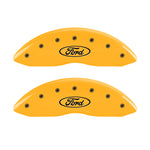 MGP 4 Caliper Covers Engraved F & R Oval Logo/Ford Yellow Finish Black Char 2005 Ford Expedition