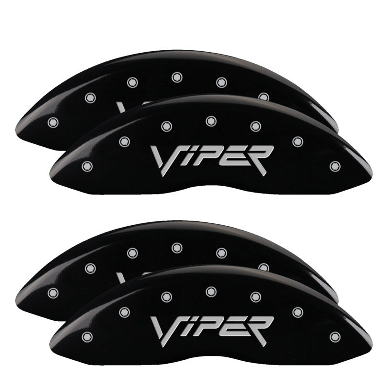MGP 4 Caliper Covers Engraved Front & Rear Gen 2/Viper Black finish silver ch