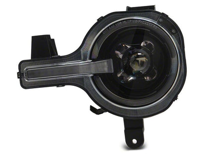 Raxiom 21-26 Ford Bronco LED Halo Headlights with White Backlight- Black Housing- Clear Lens