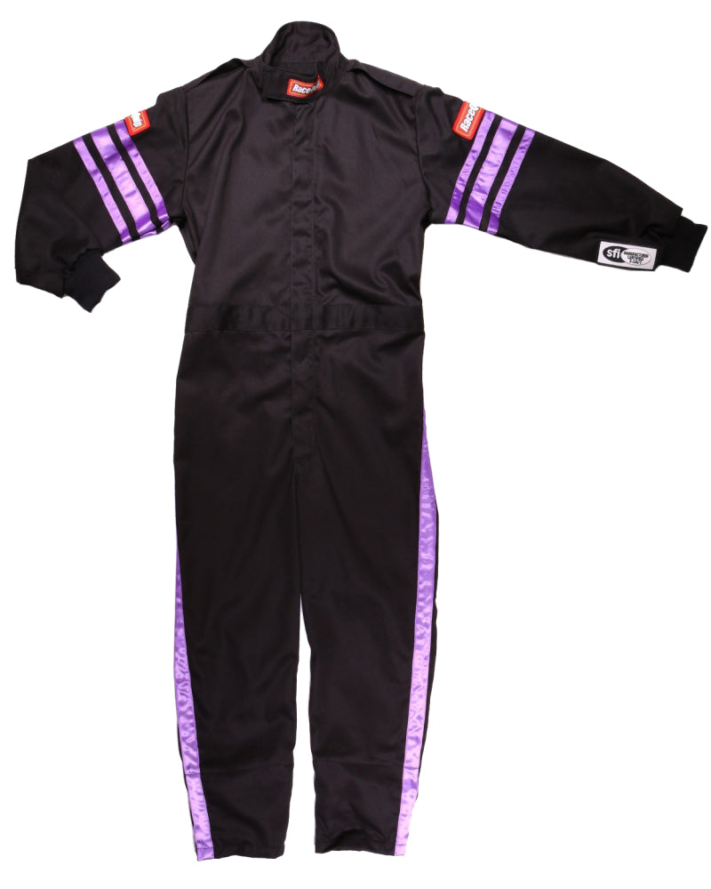 RaceQuip Purple Trim SFI-1 JR. Suit - Kids XXL