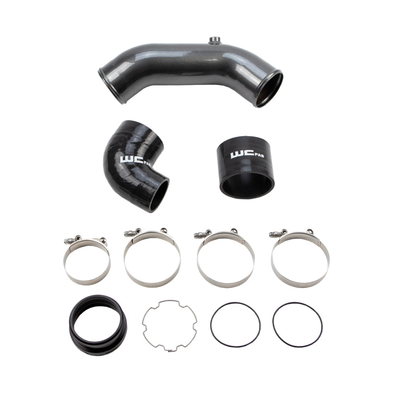 Wehrli 2017+ Ford 6.7L Power Stroke 3.5in Cold Side Intercooler Pipe - Semi-Gloss Black