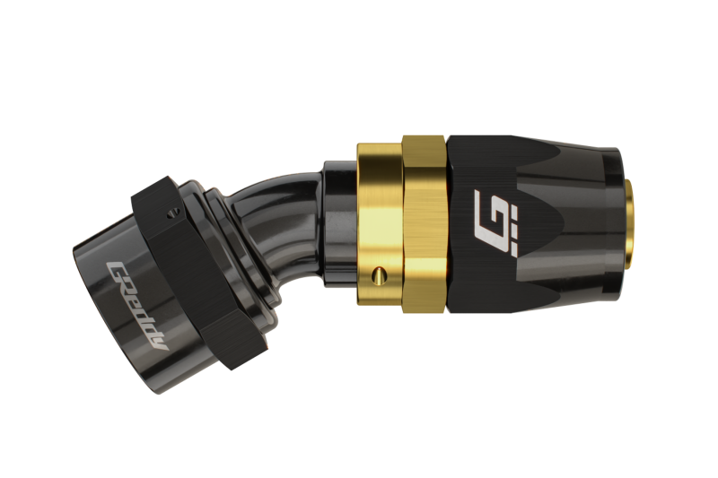 GReddy AN16 150 DEGREE HOSE END SWIVEL BLACK/GOLD ANODIZED
