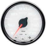 Autometer Spek-Pro Gauge Water Temp 2 1/16in 300f Stepper Motor W/Peak & Warn Wht/Blk