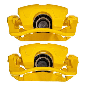 Power Stop 10-15 Chevrolet Camaro Rear Yellow Caliper w/Bracket (Pair)