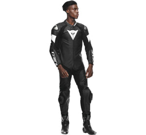 Dainese Tosa 1PC Leather Suit Perforated Black/Black/White Size - 48