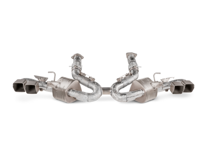 Akrapovic 2020 Chevrolet Corvette Stingray (C8) OPF/GPF Slip-On Line (Titanium) w/ Titanium Tips