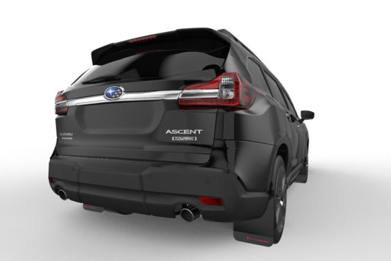 Rally Armor 18-24 Subaru Ascent Black UR Mud Flap w/White Logo