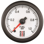 Autometer Stack 52mm 0-1 Bar M10 Male Pro Stepper Motor Fuel Pressure Gauge - White