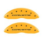 MGP 4 Caliper Covers Engraved Front & Rear C7/Corvette Yellow finish black ch