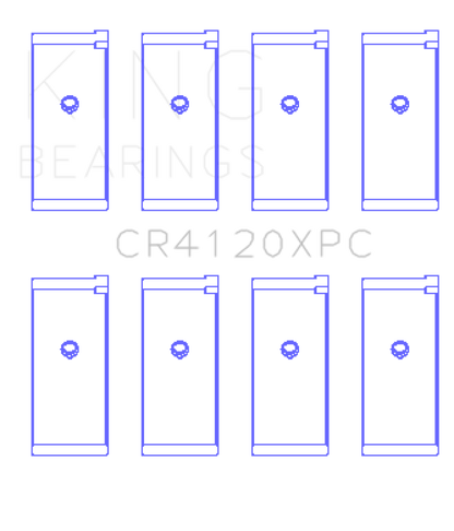 King Mitsubishi 4G63/4G64 Performance Coated Connecting Rod Bearing (Set of 4) - Size STD