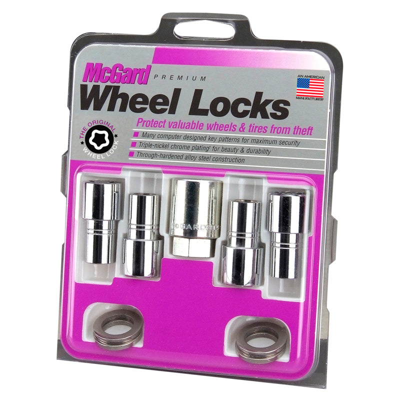 McGard Wheel Lock Nut Set - 4pk. (Long Shank Seat) 7/16-20 / 13/16 Hex / 1.75in. Length - Chrome