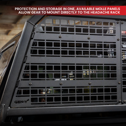 Gen-Y 19+ Dodge Ram 2500/3500 Defender 2 Outer Louver Panel for Headache Rack - Black