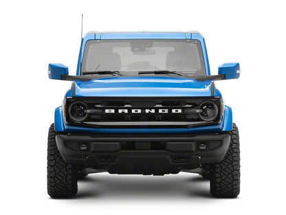 Raxiom 21-26 Ford Bronco LED Halo Headlights with White Backlight- Black Housing- Clear Lens