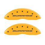 MGP 4 Caliper Covers Engraved Front & Rear Durango Yellow Finish Black Char 2007 Dodge Durango