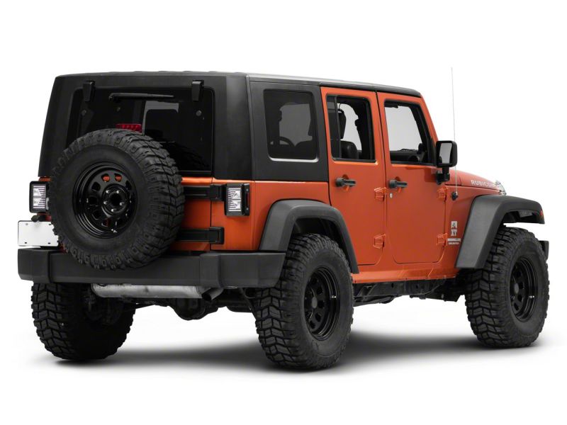 Raxiom 07-18 Jeep Wrangler JK Axial Series Vision LED Tail Lights- Black Housing (Clear Lens)
