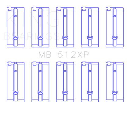 King Engine Bearings Ford Bda (Size STDX) Main Bearing Set