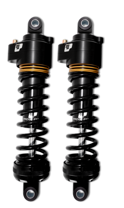 Progressive Harley Ultra Low-QPS 944 Series Shocks, 12.5in, 11in Ride Height Heavy Duty - Black/Gold