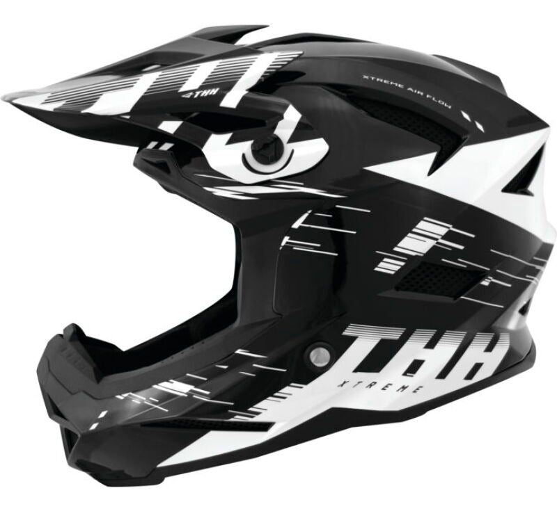 THH Helmets T-42 BMX Xtreme  Black/White Youth - Large