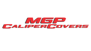 MGP Front set 2 Caliper Covers Engraved Front Silverado style/SS Red finish silver ch