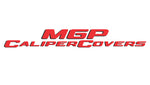 MGP 4 Caliper Covers Engraved Front & Rear 11-18 Dodge Durango Yellow Finish Black Dodge Logo