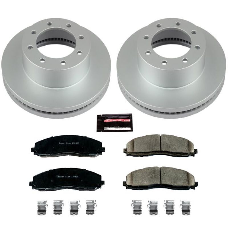 Power Stop 13-16 Ford F-450 Super Duty Front Z17 Coated Brake Kit